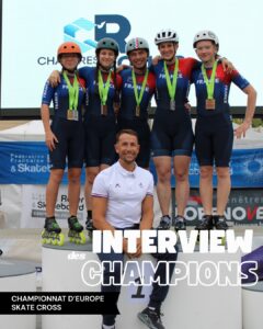 Photo Podium 2025 - Présentation interview des champions - EURO de Skate Cross 2025